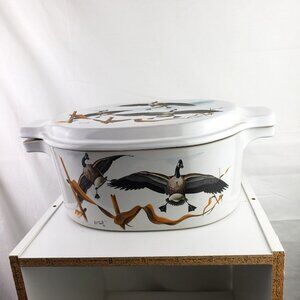 Bennington Potters Vermont Oval Casserole Art Cook Ducks